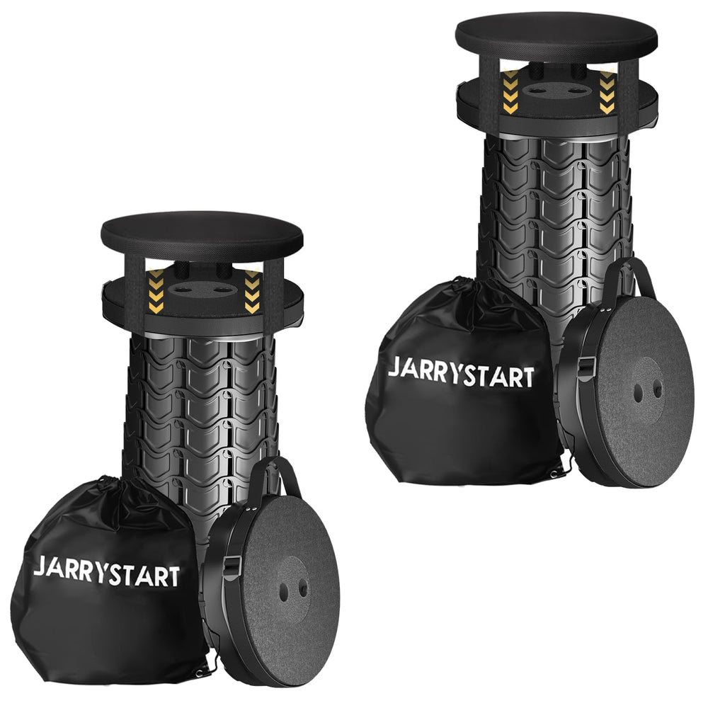 JarryStart upgraded-collapsible-stool-with-cushion provides camping comfort.