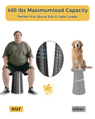 JarryStart waterproof bag keeps folded stool dry for hands-free transport