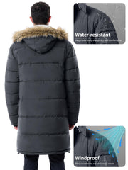 JAWERU two-way-zip winter coat enables easy seating and movement.
