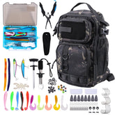 Jaylene 16.5 inch fishing backpack with tackle boxes - front view