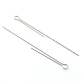 JCBIZ 70mm metal fishing wire looped spinner shaft - front view