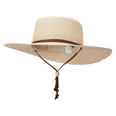 Jeanne Simmons women's tan paper braid gambler hat, stylish sun protection