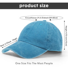 Distressed washed vintage baseball caps with adjustable back