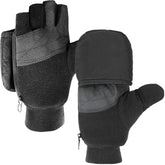 Back view of Jecery ice fishing gloves with magnet buckle