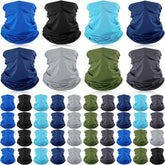 Jeere 40-pack neck gaiters in seven color options for outdoor wear.