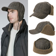 Jeff & Aimy Tweed Wool Hat fleece lining for cozy all-day warmth