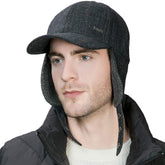 Jeff & Aimy Tweed Wool Winter Hat front view for everyday warmth and classic style.