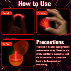 Mini red glow sticks 1.5 inch ready for use