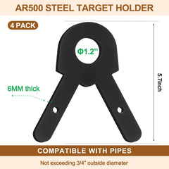 Jenaai target stand kit hooks—precise 6.1-inch hooks for secure target hanging.