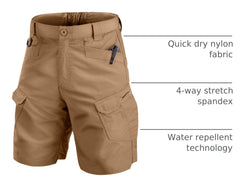 Jessie Kidden mens tactical shorts fabric detail ripstop for wear resistance