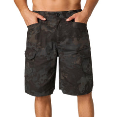 Jessie Kidden men's tactical stretch shorts zippered pocket view emphasizes organized carry and quick access.