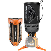 Jetboil Flash 1.0L ignition knob in action for fast meals on the trail.
