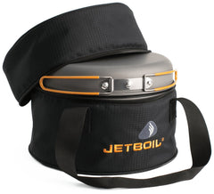 Jetboil Genesis ceramic-coated 10-inch fry pan for easy nonstick cooking.