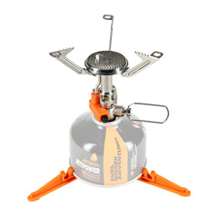 Jetboil MightyMo stove boiling water quickly for a hot camp meal
