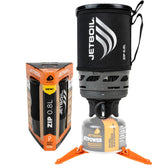 Jetboil Zip stove ignition knob enables quick, reliable start for backpacking meals.
