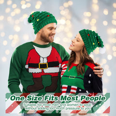 Jeyiour 3-piece green Christmas tree hat set — image 4