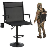 JFHID 360° swivel hunting bar chair base offers stable support on outdoor platforms.