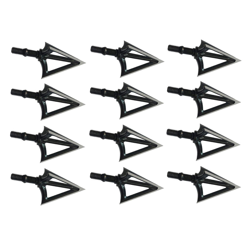 JIANZD Archery Broadheads 100 Grain X1 closeup shows stainless steel blades for durability.