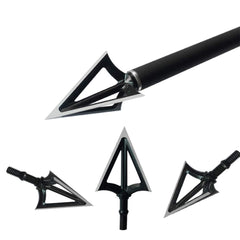 JIANZD Archery Broadheads 100 Grain X1 on recurve bow emphasizes stable flight performance.