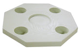 JIF Marine octagonal ivory table top closeup, durable marine-grade surface for voyage meals