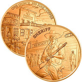 Jig Pro Shop Prospector Series copper medallion front artwork for display