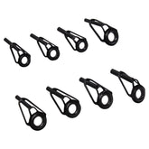 Jiingekk fishing rod guide set 6mm-od close-up with ceramic insert for smooth casting.