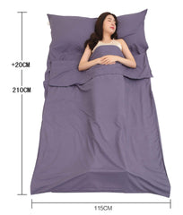 JITTY sleeping bag liner breathable fabric feels soft and lightweight.