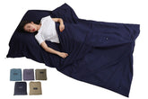 JITTY navy sleeping bag liner with pillow pouch for hotel cleanliness