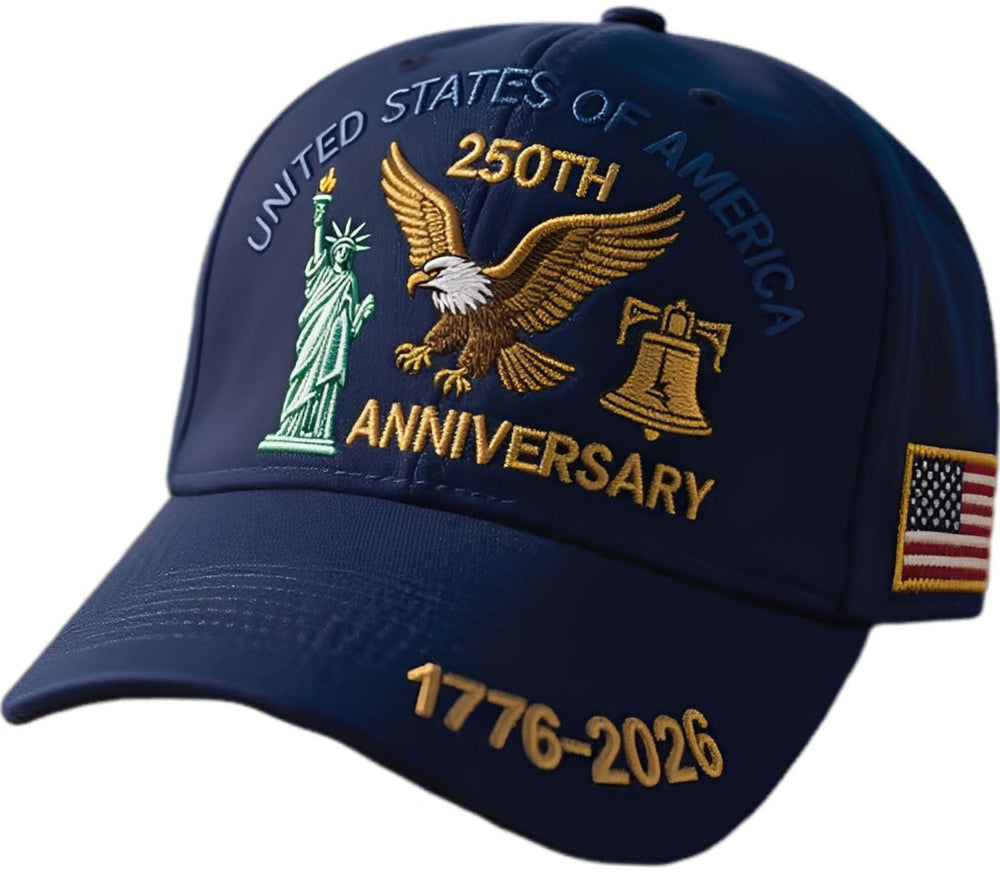 Jixrenda 1776-2026 anniversary cap with bold 3D printing detail for everyday wear.