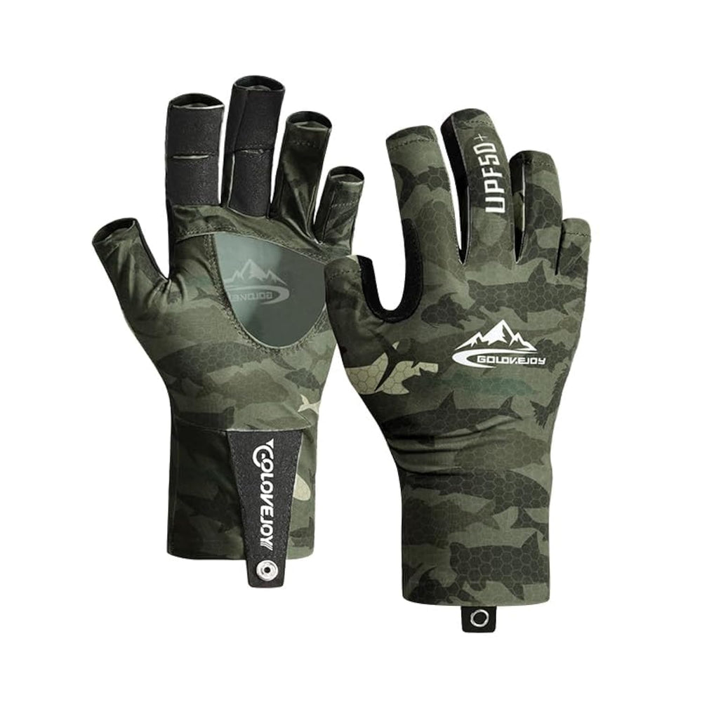 JJZS UV Protection Gloves 3/4 fingerless design - front view