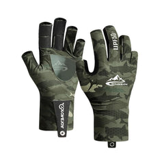 JJZS UV Protection Gloves 3/4 fingerless design - front view