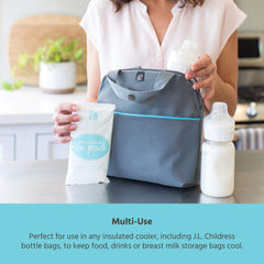 BPA-free, food-safe ice packs from J.L. Childress travel safely with snacks.