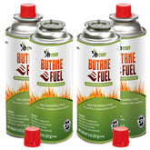 Jo Chef butane refill 8oz canister for reliable kitchen torch fuel and camping stoves.