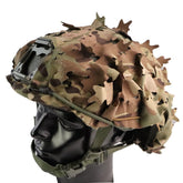 JOAXOR tactical helmet cover with breathable mesh for camouflage concealment