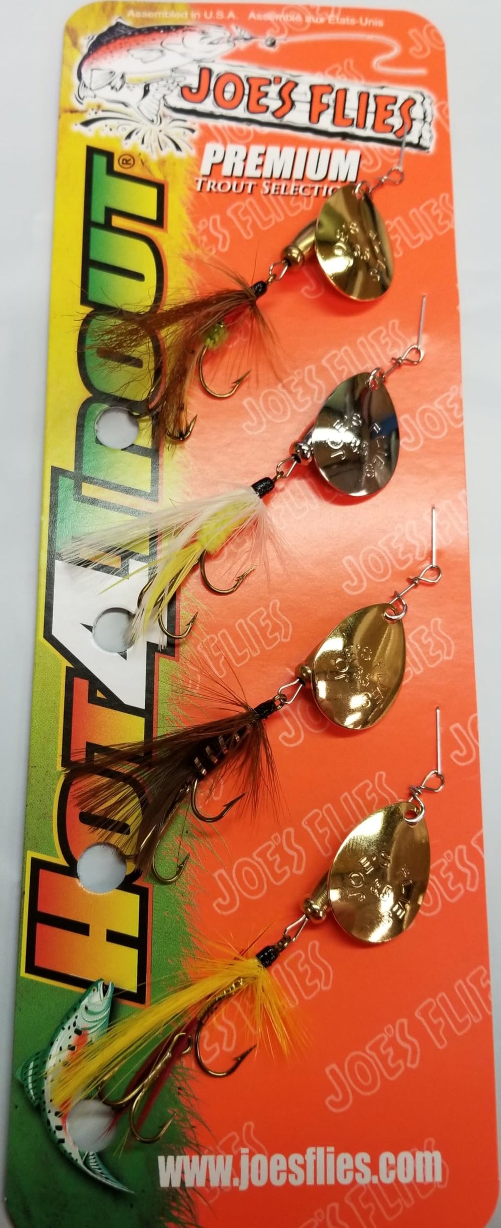 Joe's Flies Super Striker 4-Piece 1/4 oz spinner-fly assortment packaging