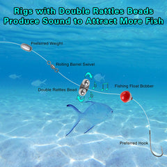 Assorted color rattle beads for fishing