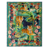 Johnny Was Tigres travel blanket cream for cozy warmth on the go.