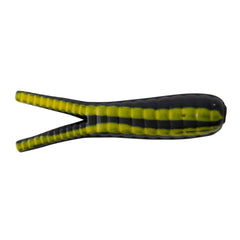 Johnson Beetle Spin with nickel blade and black-yellow stripe, attracting fish with vibrating action.