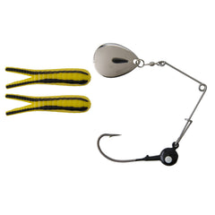 Johnson Beetle Spin Nickel Blade Yellow/Black Stripe 2-Inch Fishing Jig