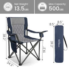 Join Nature chair cup holders highlight convenient drink access during picnics and tailgating