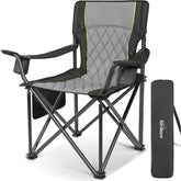 Join Nature heavy-duty camping chair folded for compact transport and easy storage.