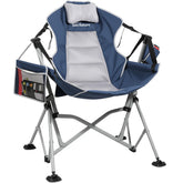 Join Nature oversized hammock chair blue frame highlights sturdy construction for stable outdoor lounging.
