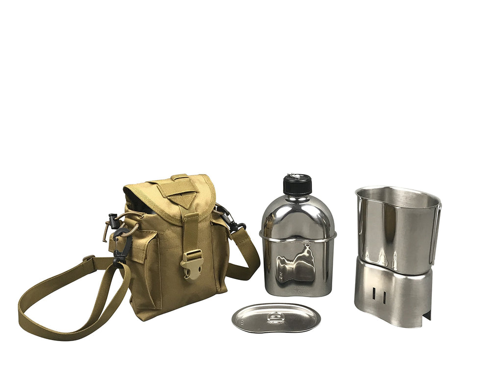 Jolmo Lander military canteen set shown as a complete outdoor cooking system for field meals