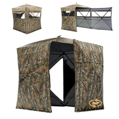 JOMAILIEEL 360-degree view blind offers panoramic concealment for spotting game.