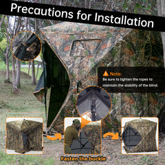 JOMAILIEEL diamond-shaped door provides easy access during hunts.