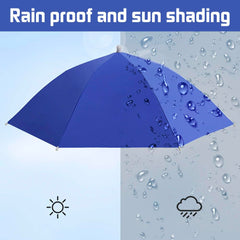 JOONOR umbrella hat with elastic headband ensures secure comfortable fit