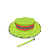 JORESTECH Safety Boonie Hat front view in bright yellow-lime for high visibility
