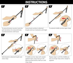 Jornada Ultralight Poles adjustable height for versatile terrain hiking.