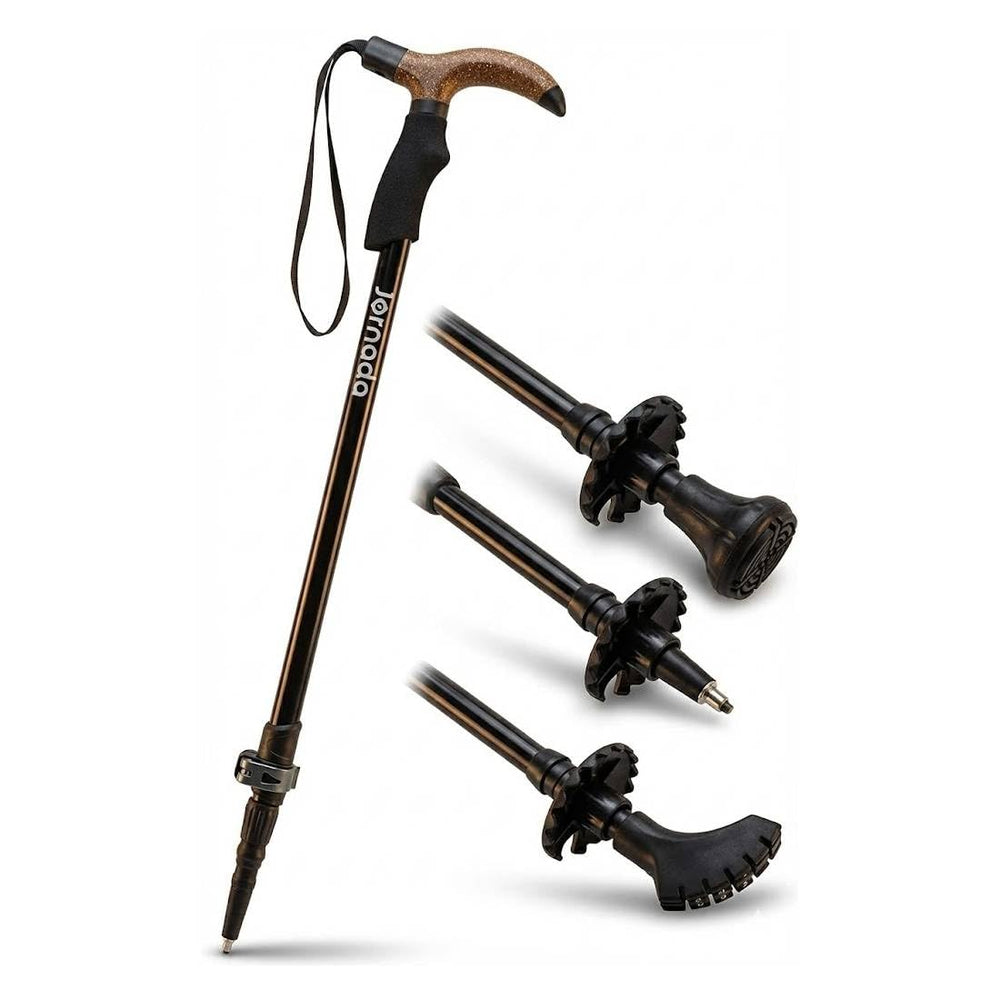 Jornada Ultralight Poles folded compact for travel storage.