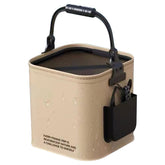Jorzer 14L foldable fishing bucket with zippered mesh lid for safe live fish transport